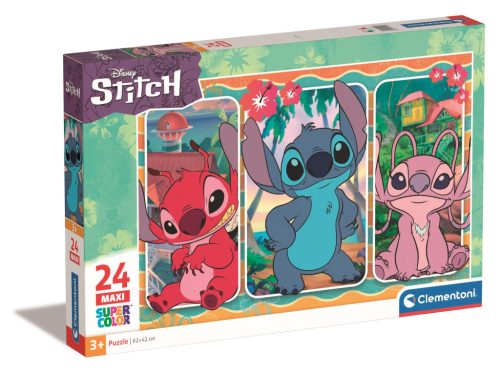 Disney Lilo és Stitch maxi puzzle 24 db, 40x27 cm gyermekeknek.