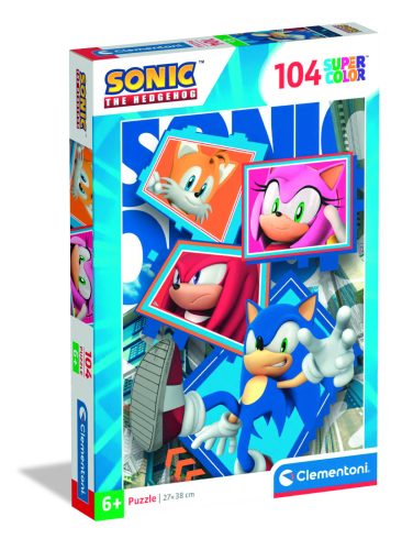 Puzzle, Sonic a sündisznó, 104 db, 19x29 cm dob.