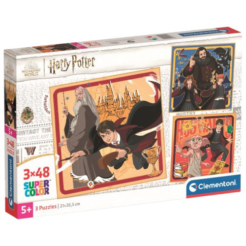 Harry Potter puzzle szett, 3x48 darabos, 32x22 cm méretben.