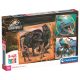 Jurassic World puzzle szett: 3x48 darabos, 29x19 cm méretben.