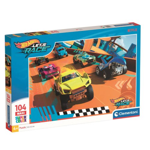 104 db-os Hot Wheels puzzle, 40x27 cm méretben.