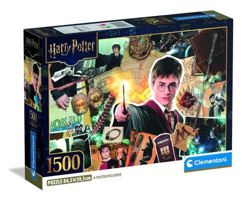 Harry Potter puzzle, 1500 db, poszterrel, 28x20 cm, gyűjtőknek.