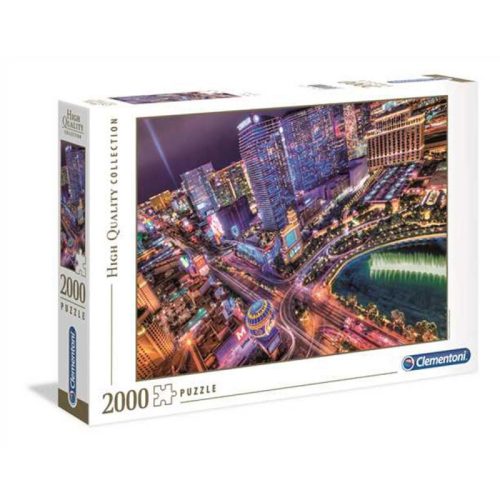 Las Vegas puzzle, 2000 darabos, 41x28 cm, szórakoztató kihívás.