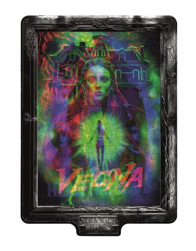 Puzzle, Stranger Things, el., LED-es világító keret, 520 db, 32x20 cm dob.
