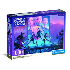   Puzzle, KPop Demon Hunters, Démonvadászok, 1000 db, poszterrel, 28x20 cm dob.