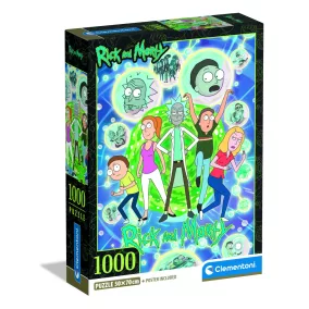 Puzzle, Ricky és Morty, 1000 db, poszterrel, 20x28 cm dob.