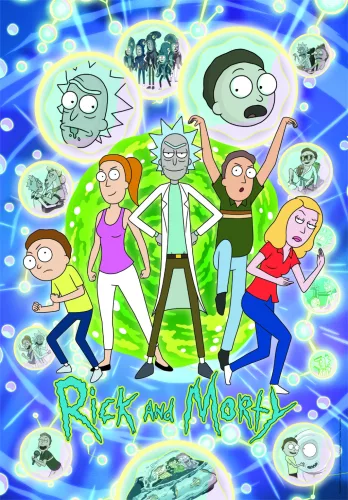 Puzzle, Ricky és Morty, 1000 db, poszterrel, 20x28 cm dob.