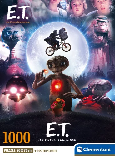 Puzzle, Filmklasszikusok: E.T.: A földönkívüli, 1000 db, poszterrel, 20x28 cm dob.