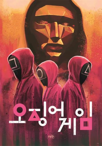 Puzzle, Squid Game, poszterrel, 1000 db, 20x28 cm dob.