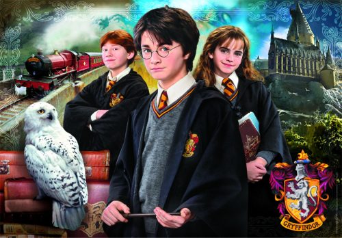 Harry Potter puzzle 1000 db, poszterrel, 28x20 cm dobozban.