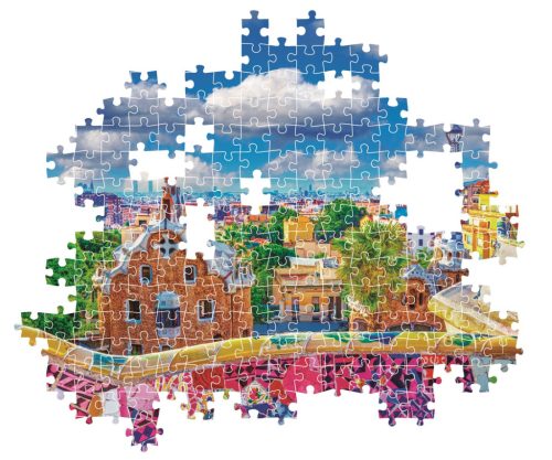 Puzzle, Güell Park, Barcelona, poszterrel, 1000 db, 28x20 cm dob.