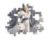 Puzzle, Anne Stokes, huskys, poszterrel, 1000 db, 28x37 cm dob.