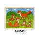 Fa puzzle, több féle kép, 30x23 cm pvc csom
