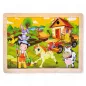 Fa puzzle, Farmos, több féle kép, 30x23 cm pvc csom