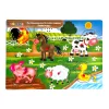 Fa ki-berakó, fogantyús, elemes, 6 farm állat saját hanggal, 30x21 cm pvc csom (2xAAA)