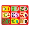 Fa szám párosító puzzle, zöldségek, 9 db, 30x21 cm pvc csom