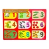Fa szám párosító puzzle, zöldségek, 9 db, 30x21 cm pvc csom