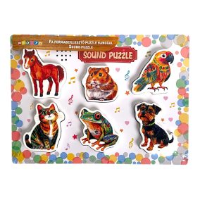   Fa ki-berakó, 3D-s, elemes, mind a 6 állat saját hanggal, 30x21 cm pvc csom (2xAAA)