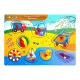 Fa ki-berakó, fogantyús, nyári strand, 8 db, 30x21 cm pvc csom