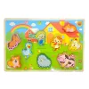 Fa ki-berakó, 3D-s képek, vadállatok, háziállatok, zöldségek, 3 féle, oktató, 22x15 cm pvc csom.