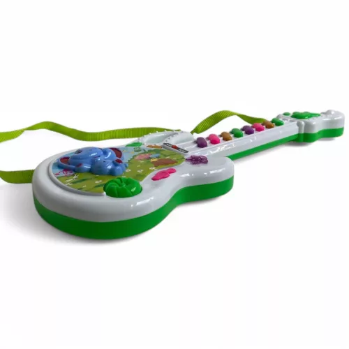 Mesés színes gitár, hang és fény effektekkel, 37 cm.