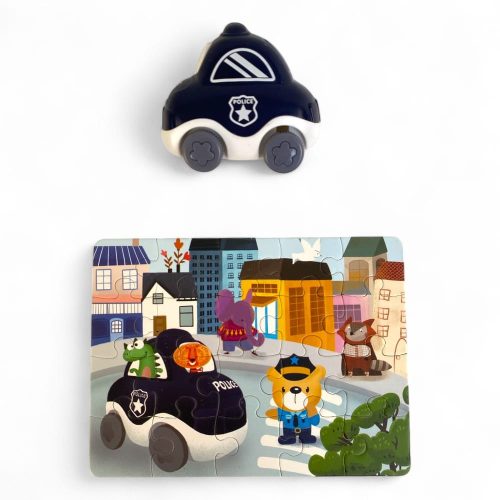 Bébi rendőrautó, + Puzzle, 12x15 cm dob.