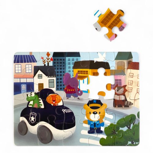 Bébi rendőrautó, + Puzzle, 12x15 cm dob.