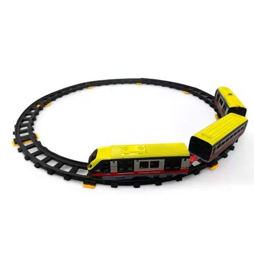 Vonat klt., el., hang+fény, pálya: 176 cm, 61x19 cm dob. (2xAA)