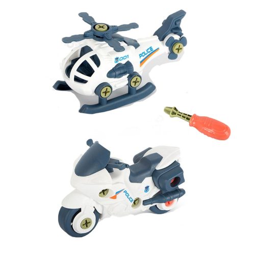 Szerelhető helikopter és motor játék gyerekeknek.