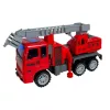 Tűzoltó autó, lend., kosaras, 17 cm, 22x13+ cm zacsk.