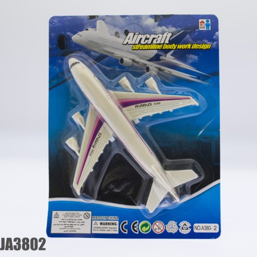 Repülőgép, A380as, hátrah., 19x14 cm lapon