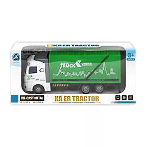 Fém teherautó: kukás, konténerszállító, tartályos játék.