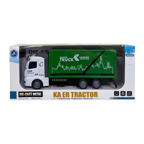 Fém teherautó: kukás, konténerszállító, tartályos játék.