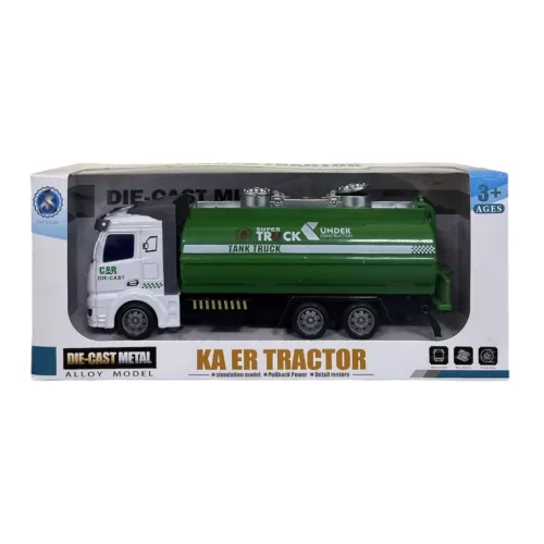 Fém teherautó: kukás, konténerszállító, tartályos játék.