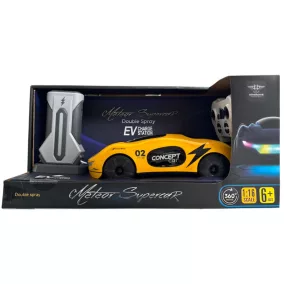   R/C autó klt., el., hang+fény, fullfunkc., + elektromos töltőállomás, dupla vízgőzös, 4 szín, 38x18 cm dob.