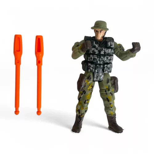 Katonai játékautó, 27x18 cm, strapabíró és részletgazdag.