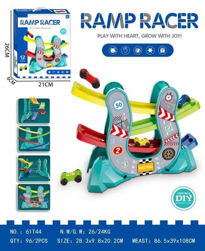 Ugrató autópálya készlet, izgalmas játék kis versenyzőknek.