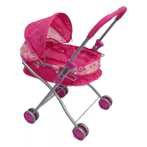 Babakocsi, mély, duplazáras, bolygókerék, 34x27x55 cm, zacsk.