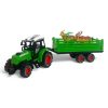 Traktor utánfutóval, 2 állatfigurával, 2 színben, 45x13 cm