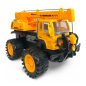   Teherautó munkagépes lendkerekes játék, 30x23 cm méretben.