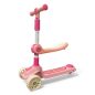   Állítható magasságú, világító kerekű, üléses roller gyerekeknek.