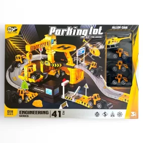   Garázs parkoló készlet 3 db fém szabadonfutó munkagéppel