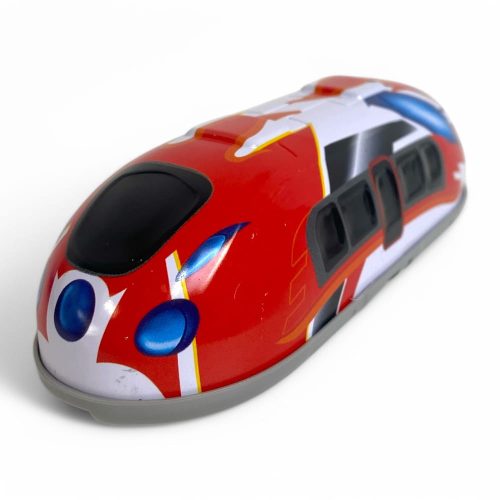 Fém vonat, hátrah., oda-vissza megy, 6 féle, 12 cm, 12/disp.