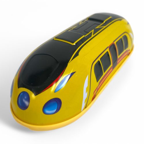 Fém vonat, hátrah., oda-vissza megy, 6 féle, 12 cm, 12/disp.