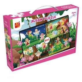 Tündéres puzzle szett 24-60 db-os, 4 az 1-ben gyerekeknek.