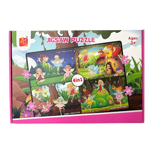 Tündéres puzzle szett 24-60 db-os, 4 az 1-ben gyerekeknek.