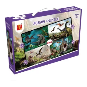 Dinós 4 az 1-ben puzzle készlet: 24-60 db-os képek