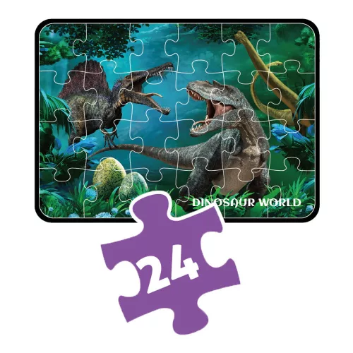 Dinós 4 az 1-ben puzzle készlet: 24-60 db-os képek