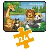 Vadállatos 4 az 1-ben puzzle készlet, 24-60 darabos képek.