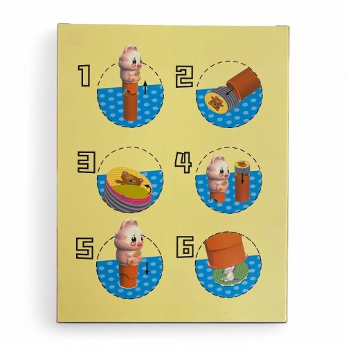 Nyuszi mintás nyomdakészlet gyerekeknek, kreatív játék.